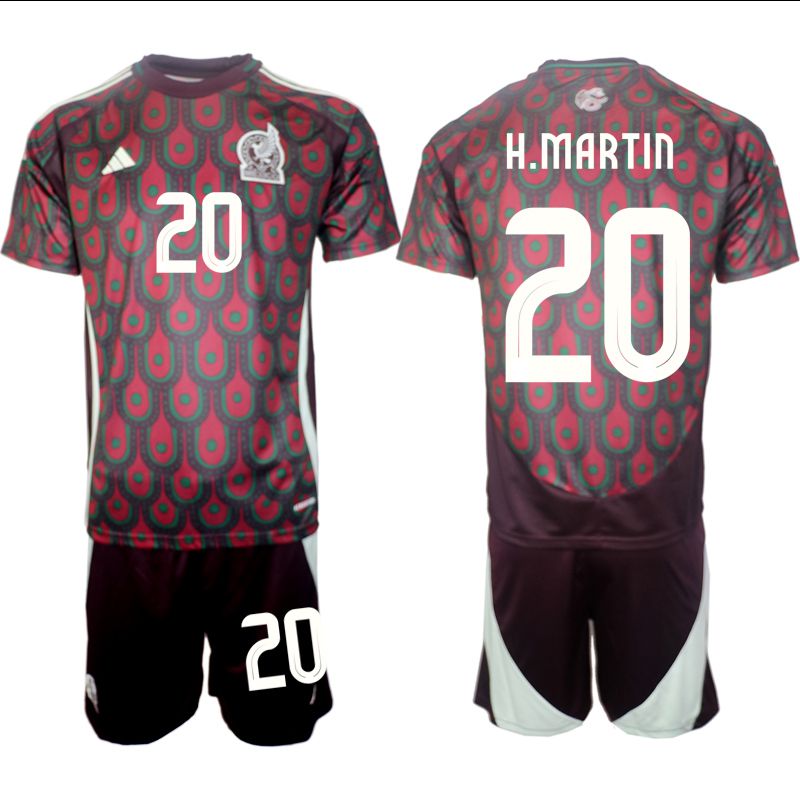 Men 2024-2025 Season Mexico home red #20 Soccer Jersey->->Soccer Country Jersey